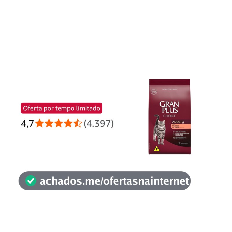 GranPlus Choice - Ração para Gatos Adultos Frango e Carne, 10.1 kg (Pacote de 1), Roxo