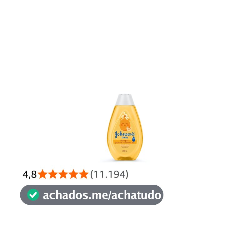Shampoo de Glicerina Johnson's Baby, 400ml