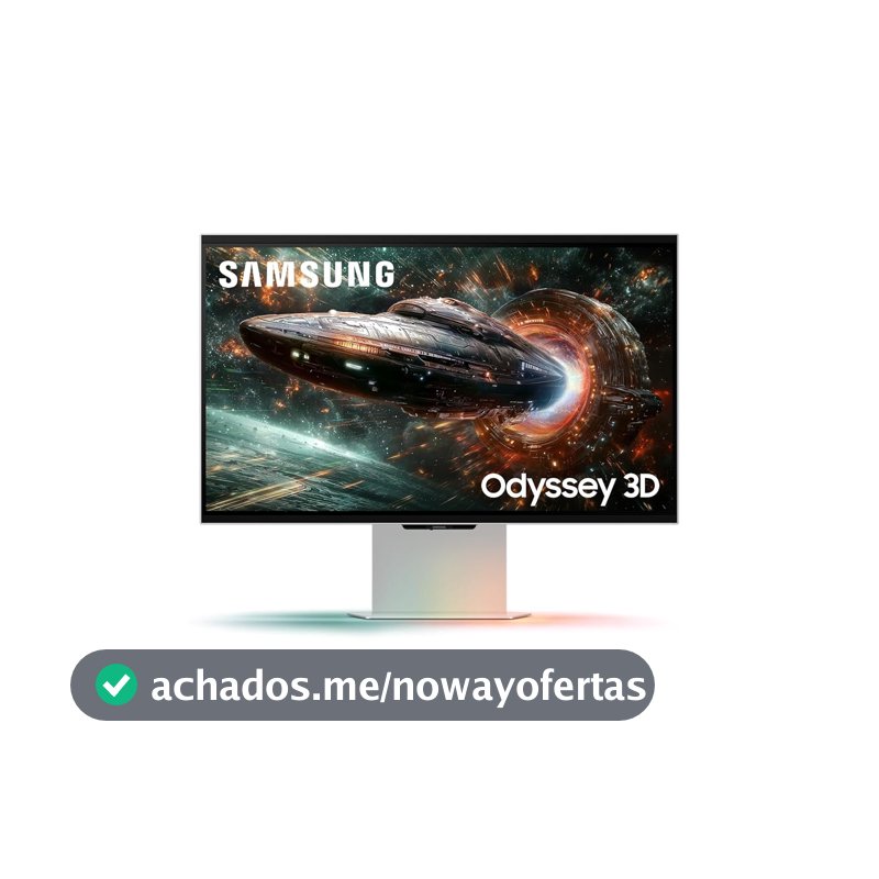 Monitor Odyssey 3D, sem óculos, 27", 4k, 165Hz, 1ms, HDMI, DP, USB, prata