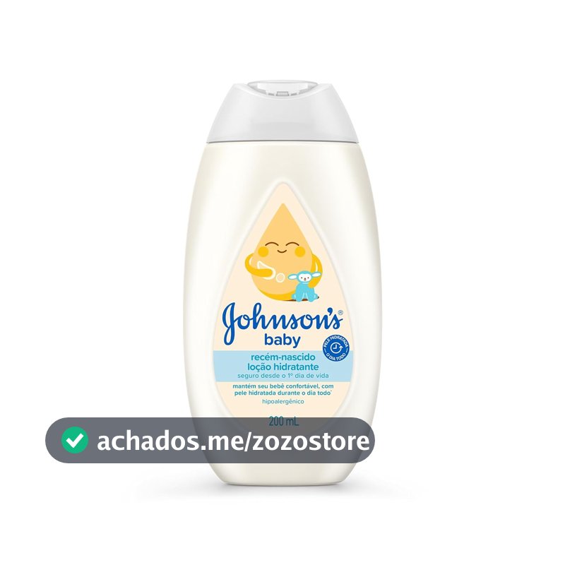 Loção Hidratante Corporal Johnson's Baby Recém-Nascidos, 200ml