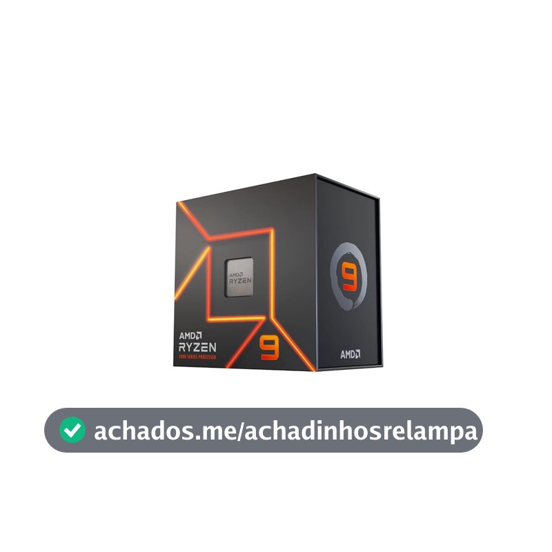 Processador AMD Ryzen 9 7900X Box (AM5/12 Cores/24 Threads/5.6GHz/76MB Cache/Radeon Graphics) Com Vídeo/Sem Cooler