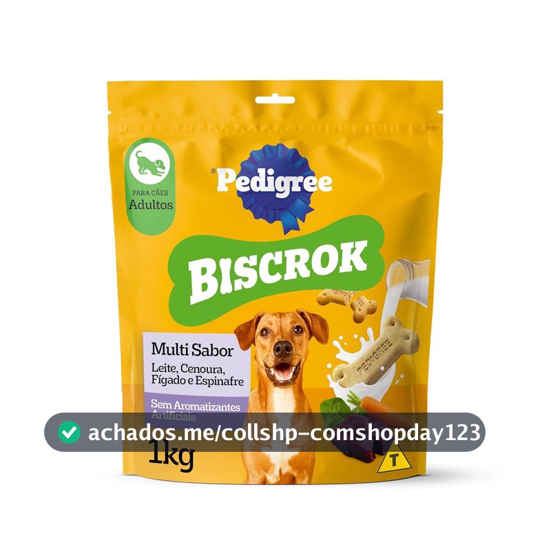 Biscoito Pedigree Biscrok Para Cães Adultos Multi, 1 kg