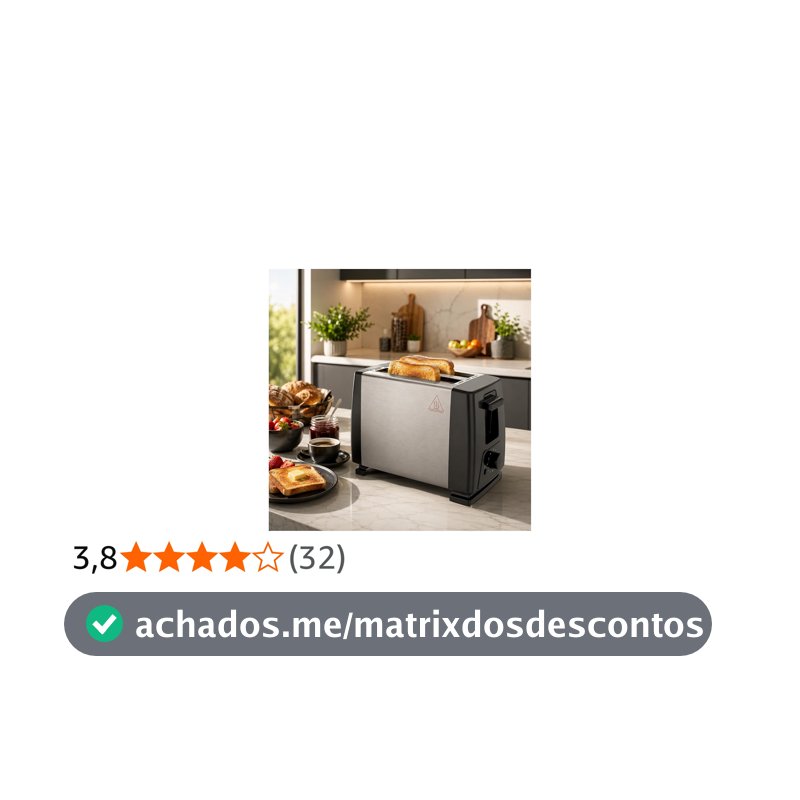 Torradeira Elétrica Inox 2 Fatias