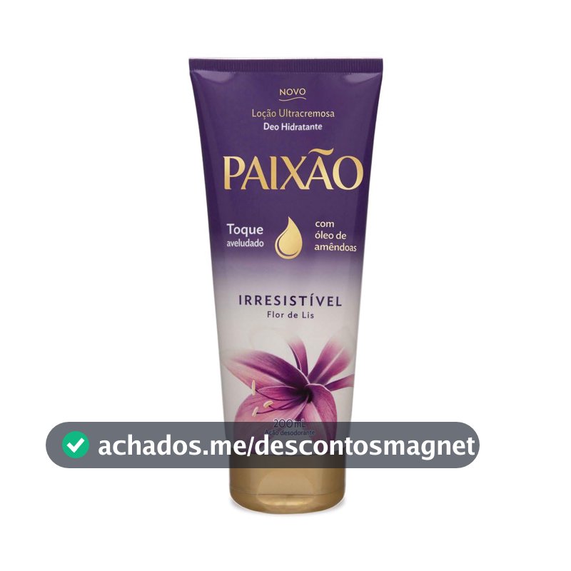 Paixão Loção Hidratante Ultracremosa Irresistível Flor De Lis Ação Desodorante 200Ml
