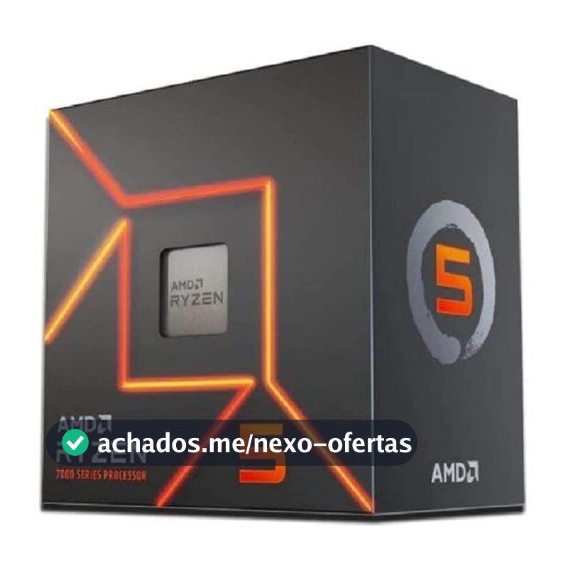 PROCESSADOR AMD RYZEN 5 7600 4.0GHz (TURBO 5.2GHz) 38MB CACHE AM5 100-100001015BOX