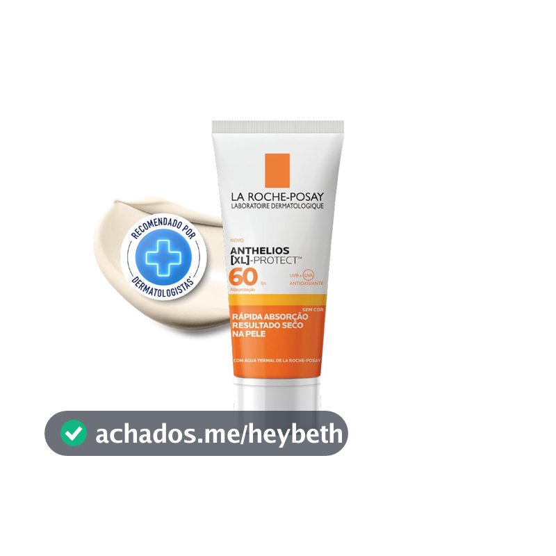 La Roche-Posay Protetor Solar Facial FPS 60 Gel Creme Oil-Free com Ação Hidratante e Antioxidante UVA/UVB para Peles Oleosas Sem Cor, Anthelios XL Protect 40g