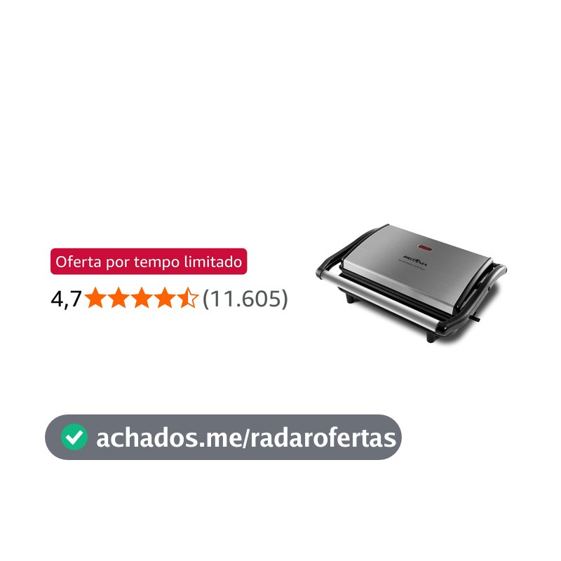 Britânia Sanduicheira e Grill Press 127V, BGR27I classico/moderno Plástico e Metal