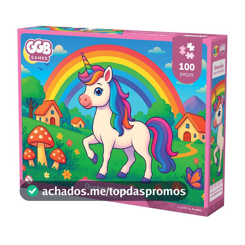 GGB Quebra-Cabeça Infantil Unicórnio 100 Peças