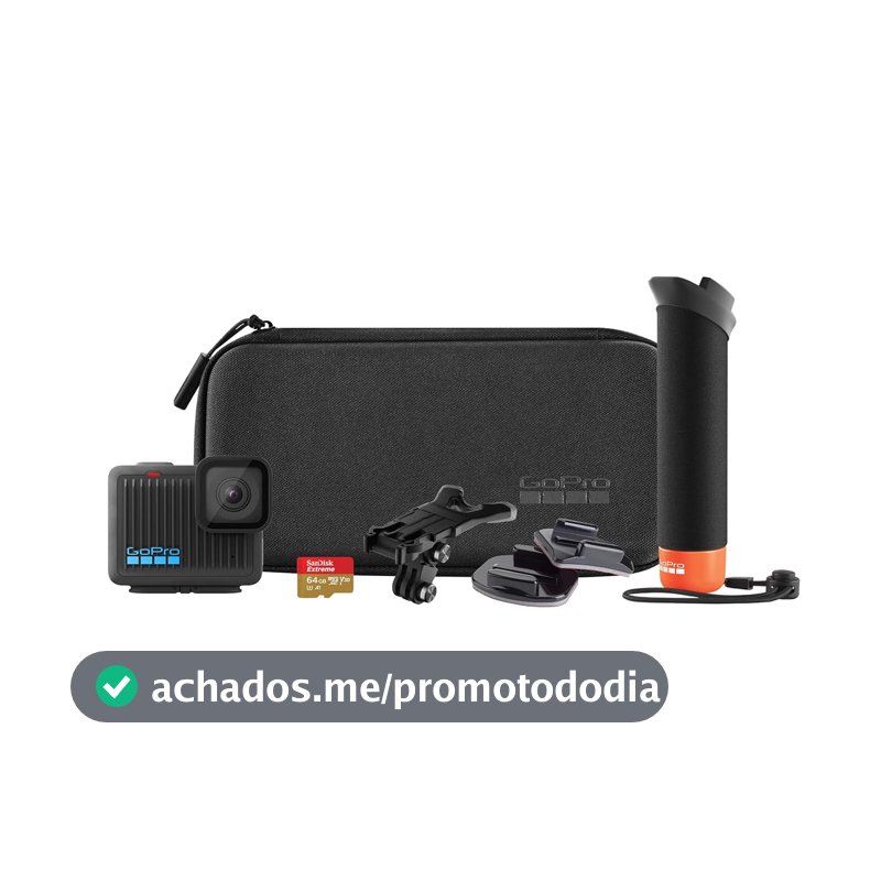 Gopro Hero Bundle - Kit Câmera de Ação Compacta 4K Com Acessórios, 12Mp, Estabilização Hypersmooth, À Prova D'Água