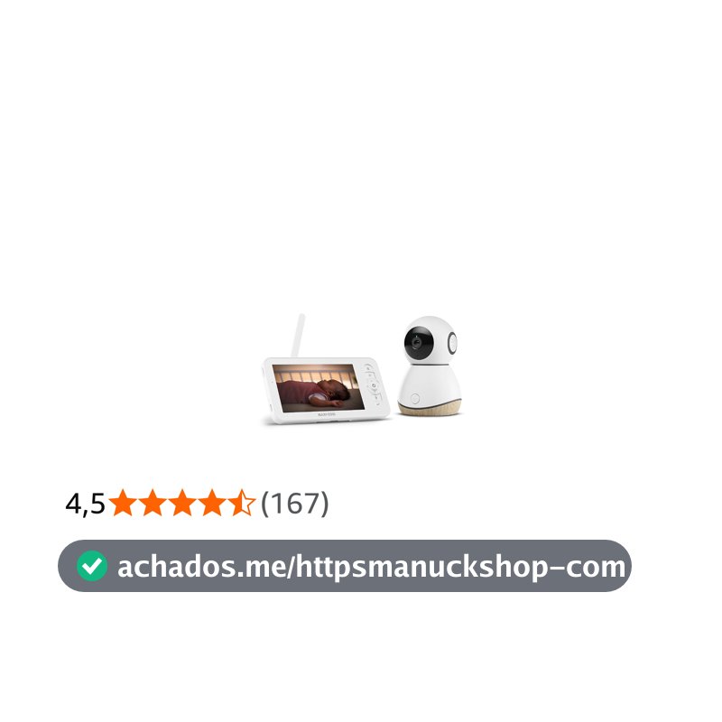 Babá Eletrônica Maxi Cosi See Pro 360, tela 5.0, tecnologia CryAssist™ interpreta o choro, câmera HD 2K visão noturna, bateria de 10 horas, ruído branco