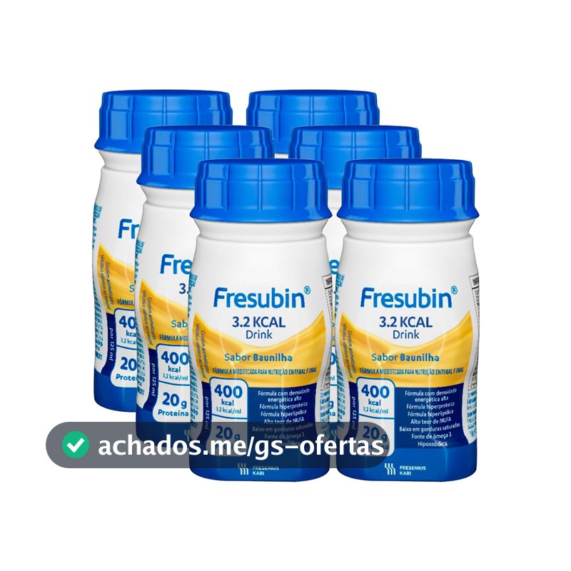 Fresubin 3.2 Kcal Baunilha - 125ml Caixa com 6 - Fresenius