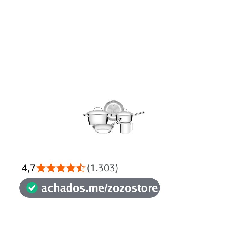 Jogo de Panelas Tramontina Allegra em Aço Inox com Fundo Triplo 5 Peças