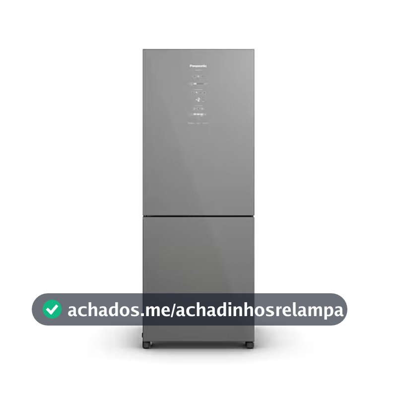 Geladeira Panasonic BB65GV7MC Frost Free Inverter 467L Diamond Glass Bivolt