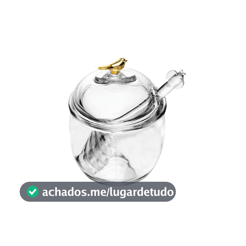 WOLFF - Meleira com Pegador e Tampa Golden Bird 150ml Cristal Ecológico