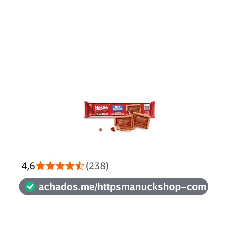 Biscoito com Chocolate Chocobiscuit NESTLÉ Ao Leite 78g