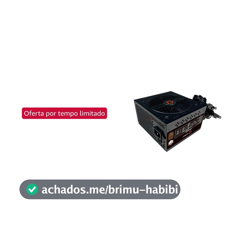 Fonte Husky Sledger 650W, 80 Plus Bronze, Cybenetics Bronze, PFC ativo, Bivolt - HFN650PT