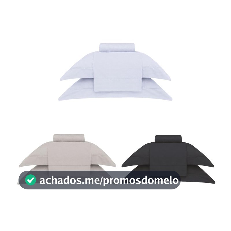 Buddemeyer Jogo de Cama Queen Damask Stripes 100% Algodão Cinza 4 pç