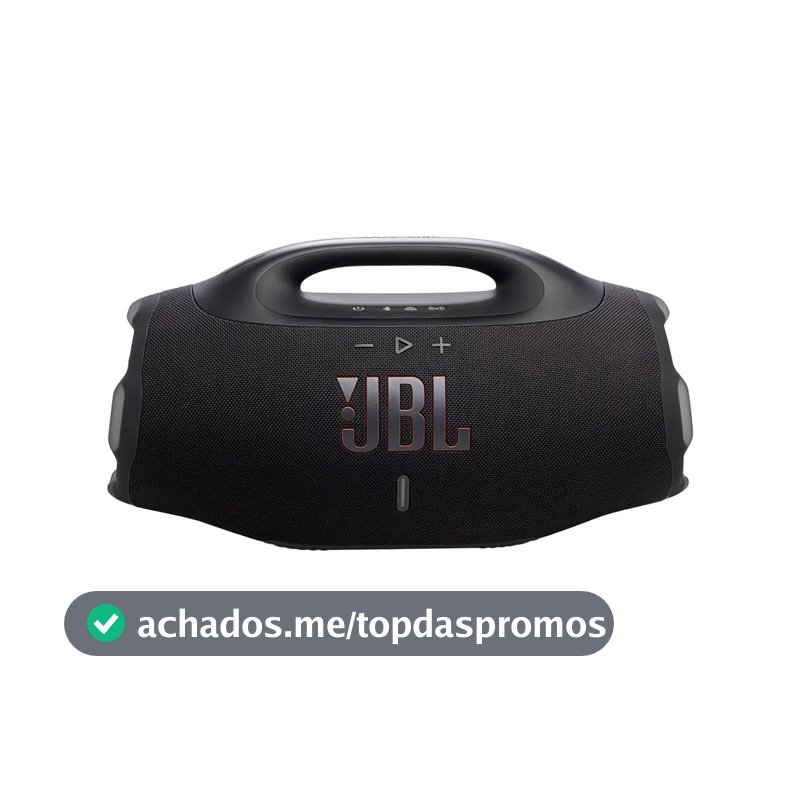 JBL, Caixa de Som, Boombox 4, Bluetooth, Som Pro, AI Sound Boost, Graves Personalizáveis, Bateria de até 34H, IP68, Áudio Lossless Preta