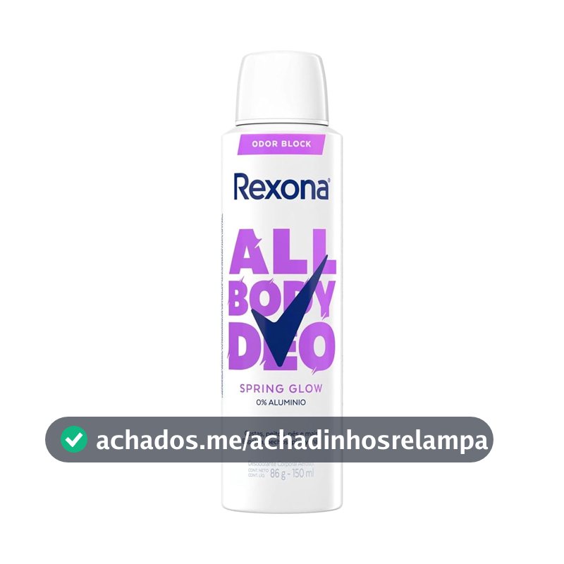 Rexona All Body, Desodorante Corporal Aerossol, Para o Corpo Todo, Spring 150ml