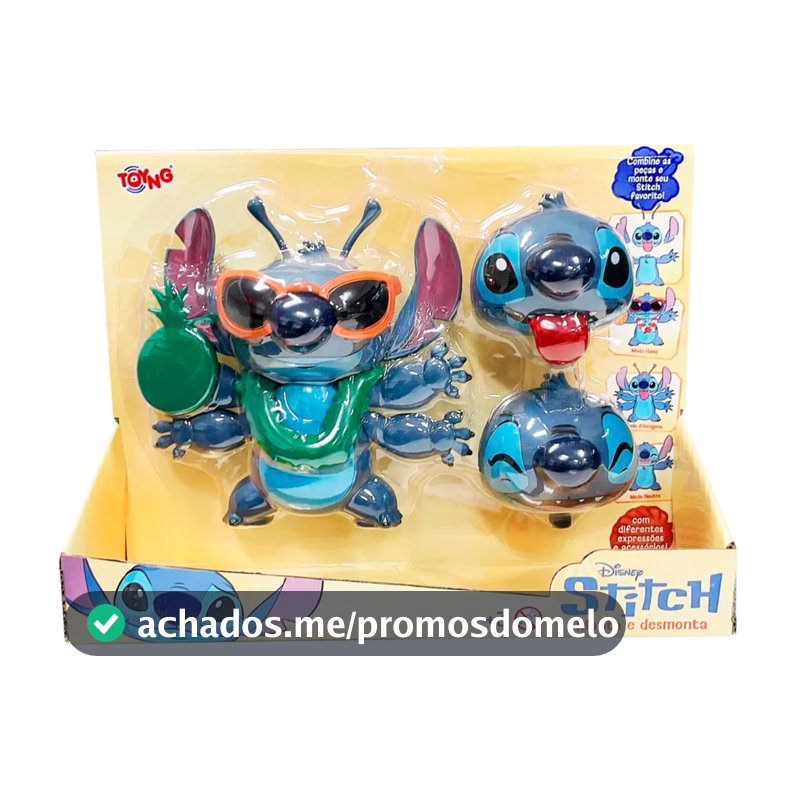 Boneco Stitch Monta e Desmonta Disney Toyng