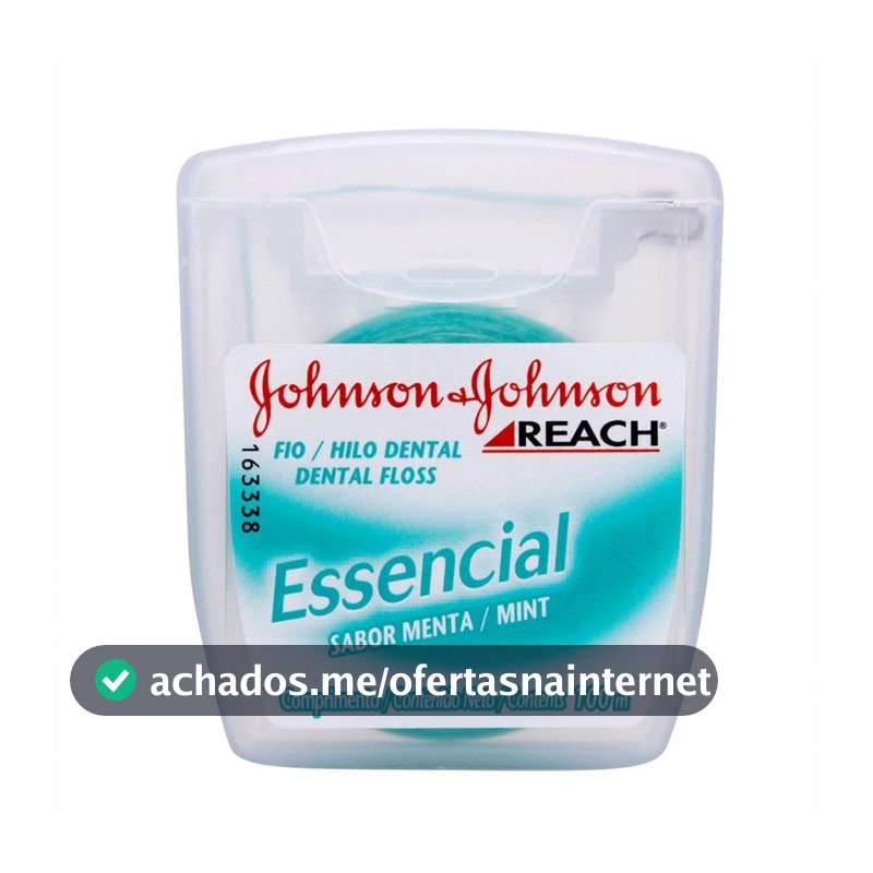 Fio Dental Reach Essencial, 100m, Menta, 1 Unidade