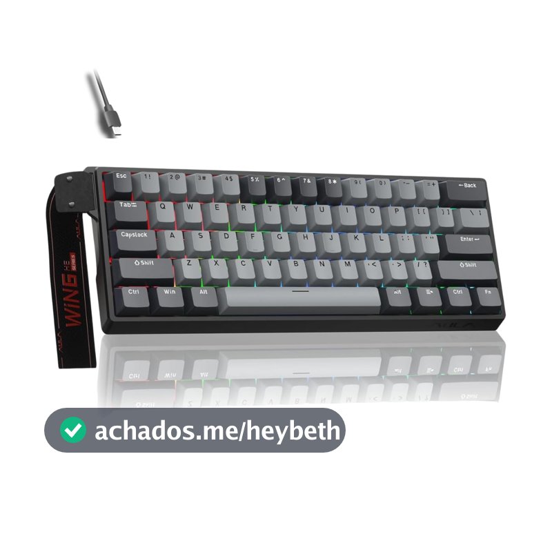 Teclado Magnético Gamer Win60 Pro Com Fio Preto Rgb Hot Swappable