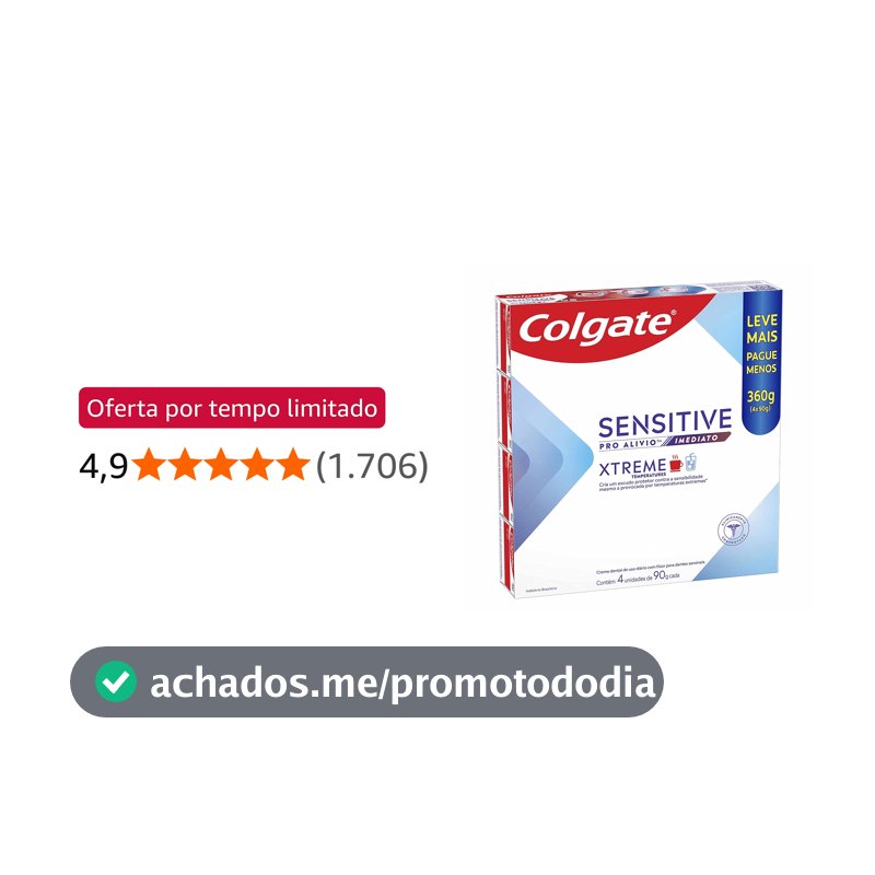 Colgate Sensitive Pro Alívio Xtreme Creme Dental, 4x90g
