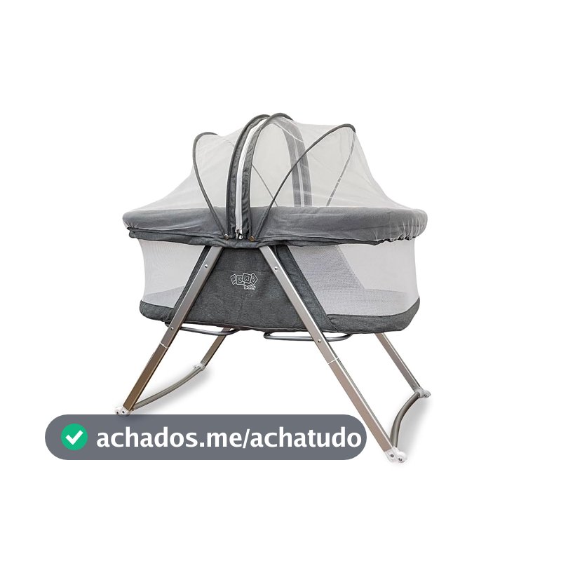 Berço Moisés Portátil Com Balanço Comfy 9kgs Cinza - MaxiBaby