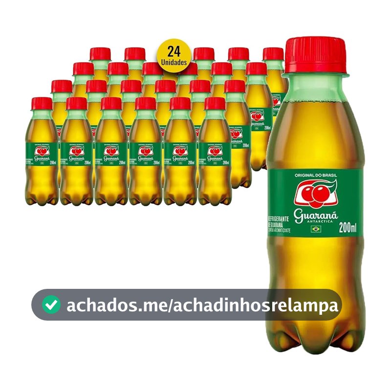 Kit Guanará Antarctica Tradicional 200ml Pet 24 Unidades (24, 200 ml)