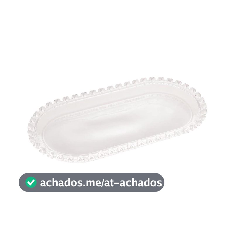 LYOR - Travessa Oval de Cristal Coração 25cm x 13cm x 2,5cm - Ideal para Servir Sobremesas e Guloseimas - Fora da Mesa Encanta como Base para Perfumes, Jóias e Decorações