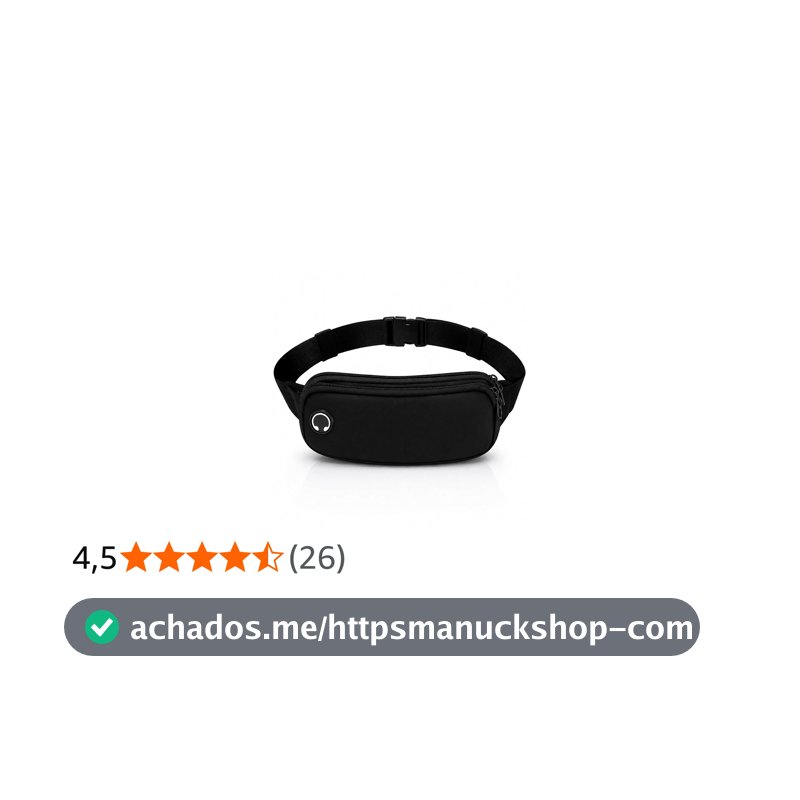 Pochete Esportiva Unissex Preta