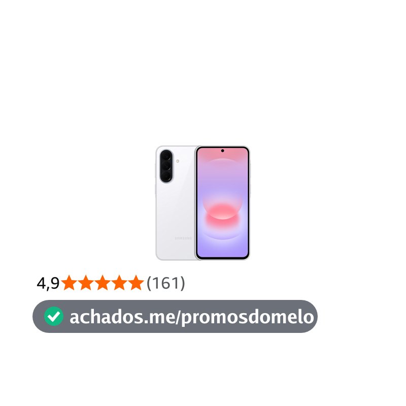 Celular Samsung Galaxy A37 5G 128GB, 6GB RAM, Câmera 50MP (Branco)