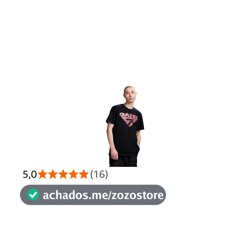 Game 7 Camiseta masculina de algodão e gola redonda e logotipo gráfico leve de manga curta