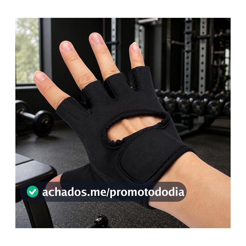 Luva para Academia Premium Antiderrapante Colante Neoprene Respirável, Ajustável e Confortável, Proteção Contra Calos para Musculação, Fitness – Qualidade Premium LNMAX®