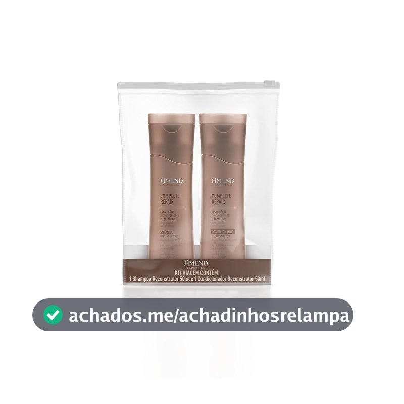 Shampoo e Condicionador Amend Expertise, 50ml, Kit com 2 Unidades