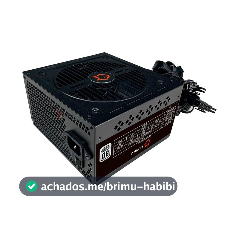 Fonte Husky Sledger 550W, 80 Plus White, PFC ativo, Bivolt - HFN550PT