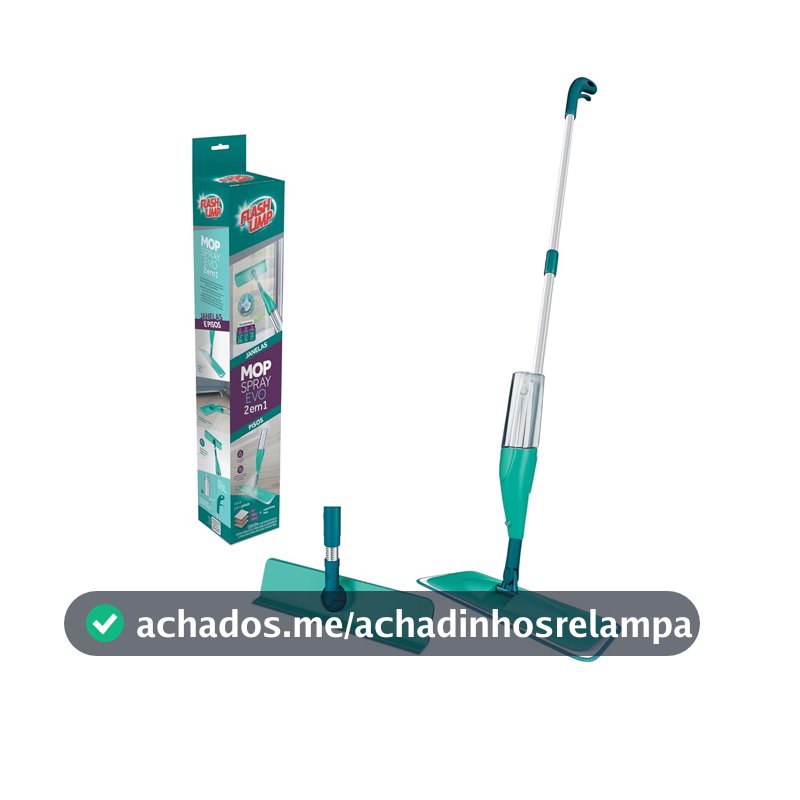 Flash Limp, MOP6065, Mop Spray EVO 2 em 1 com reservatório 380 ml, Verde