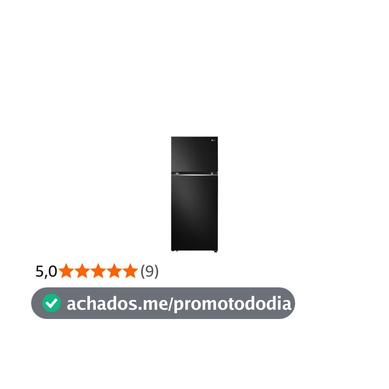 Geladeira LG GN-B392PX 2 Portas 395 Litros Preta Inox