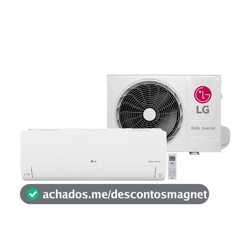 LG Ar Condicionado Split LG Dual Inverter AI Voice 12000 BTU/h Quente e Frio S3-W12JA31D - 220 Volts