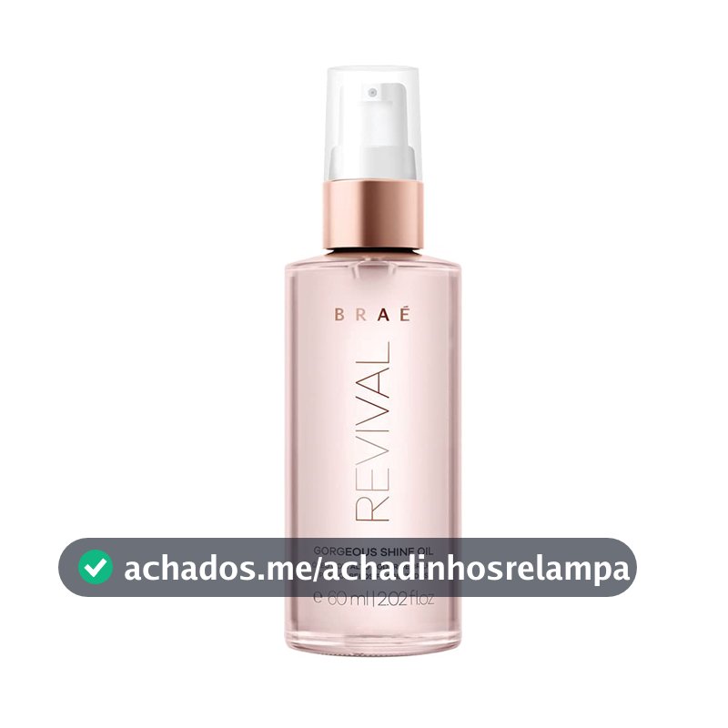 Óleo Capilar Reparador Braé Gorgeous Shine Oil Revival 60ml - Brilho Intenso, Anti-Frizz e Maciez - Tratamento Leve