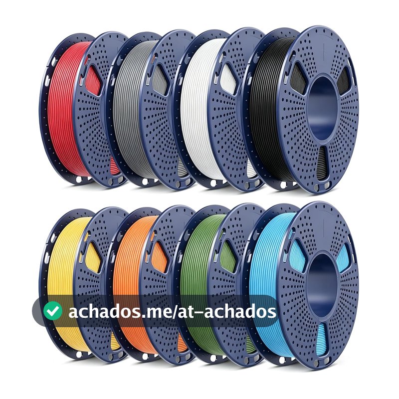 Creatorally Filamento PLA Fosco Alta Velocidade 1,75mm Kit 8 Cores