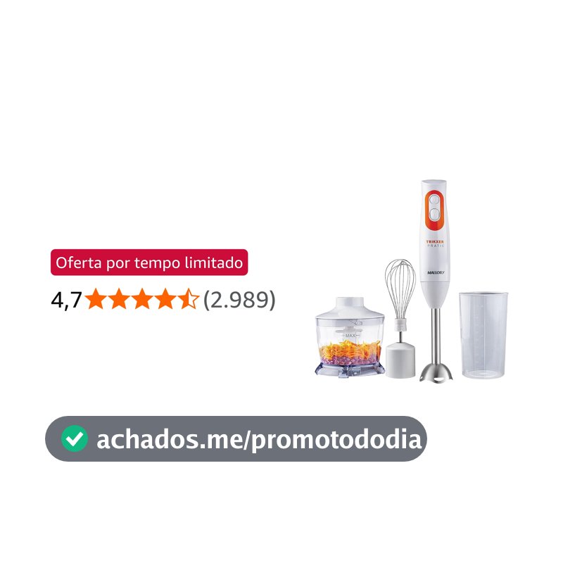 Mixer Mallory Trikxer Pratic- 3 EM 1-220V