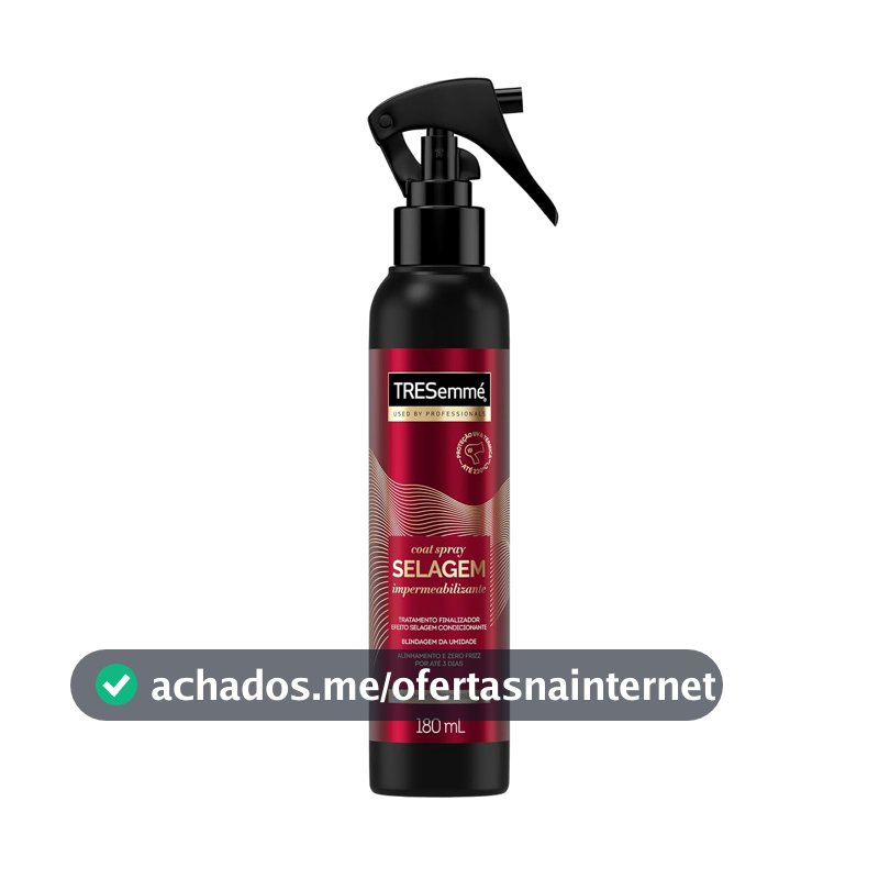 TRESemmé Coat Spray Finalizador Impermeabilizante para Cabelos – 0% Frizz por até 72h, 180 ml