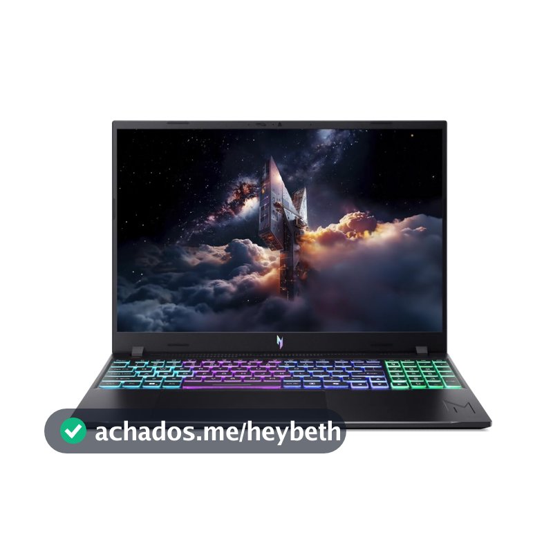 Notebook Gamer Acer Nitro V16 ANV16-I31-541M Intel® Core™ 5 210H 16GB RAM 512GB SSD RTX5060 Windows 11 Home 16"