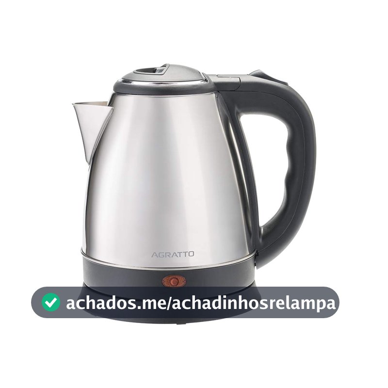 Agratto 784 - Chaleira Eletrica Inox, 220v, 1,8 Litro, Preto/inox