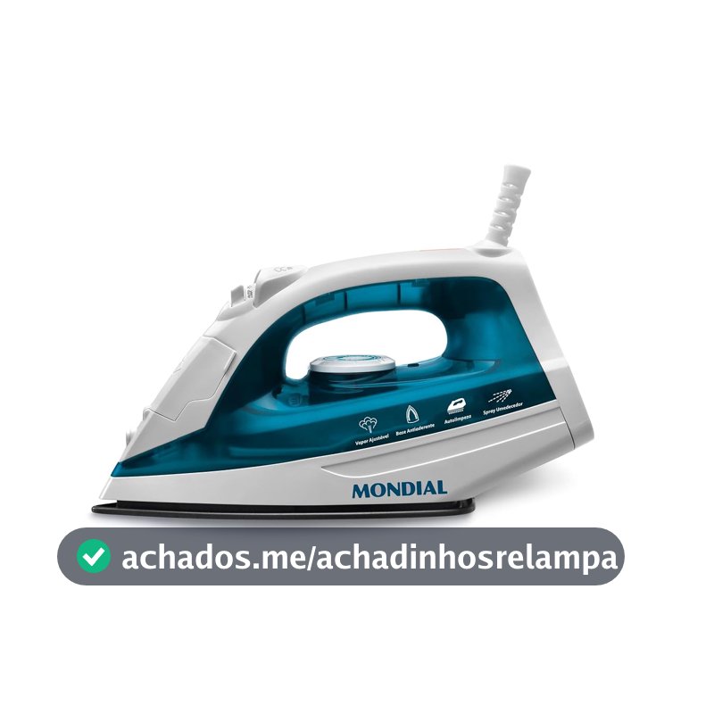 MONDIAL Ferro a Vapor, Azul/Branco, 1200W, 220V - F-32