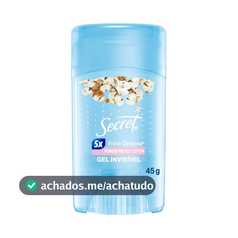 Secret Desodorante Antitranspirante em Gel Proteção de Algodão 45g