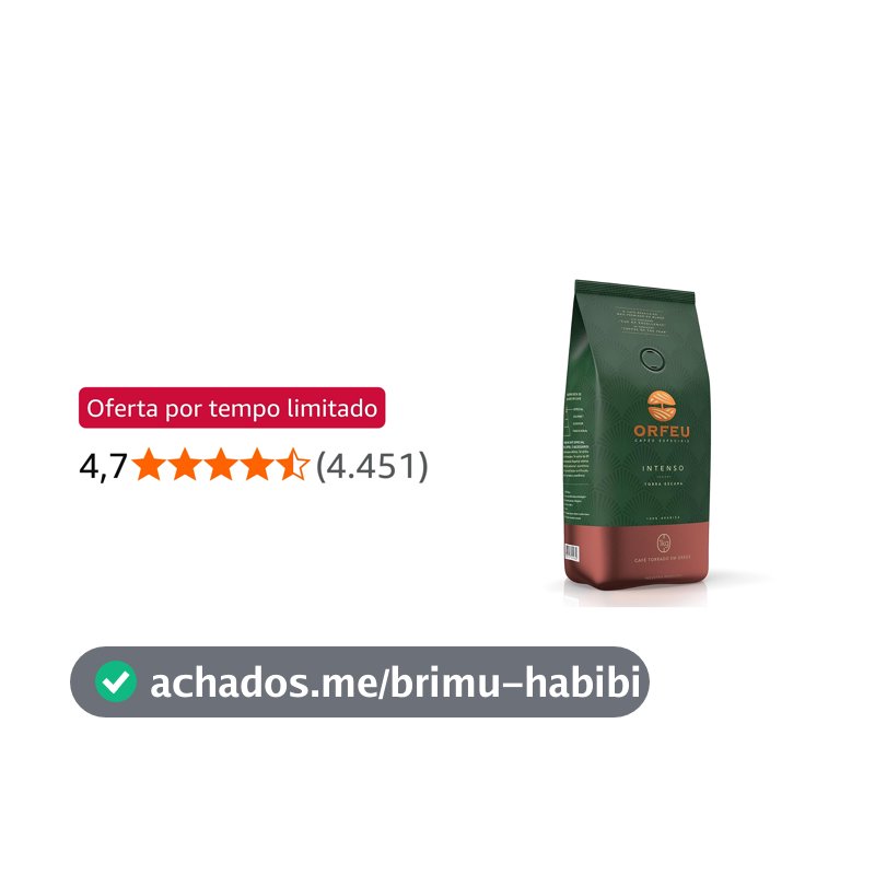 ORFEU Café em Grãos Intenso Torra Escura 1 kg
