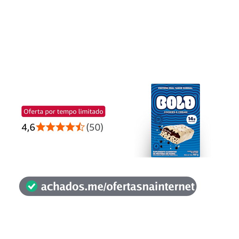 BOLD Cookies & Cream 14g Kit com 4 Unidades
