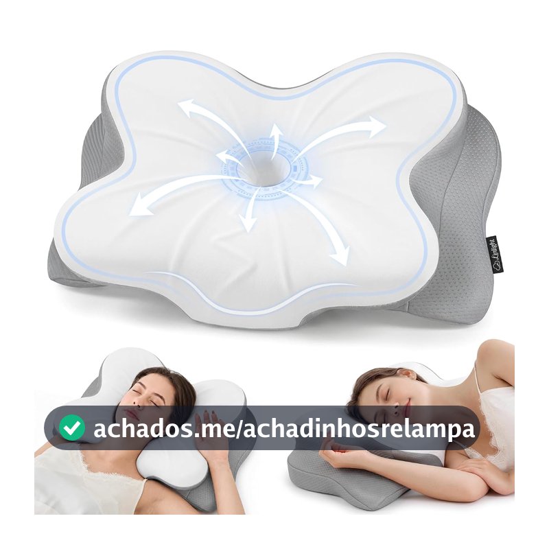 Travesseiro Cervical Ortopédico D45 Linlight Resfriamento Toque Mácio